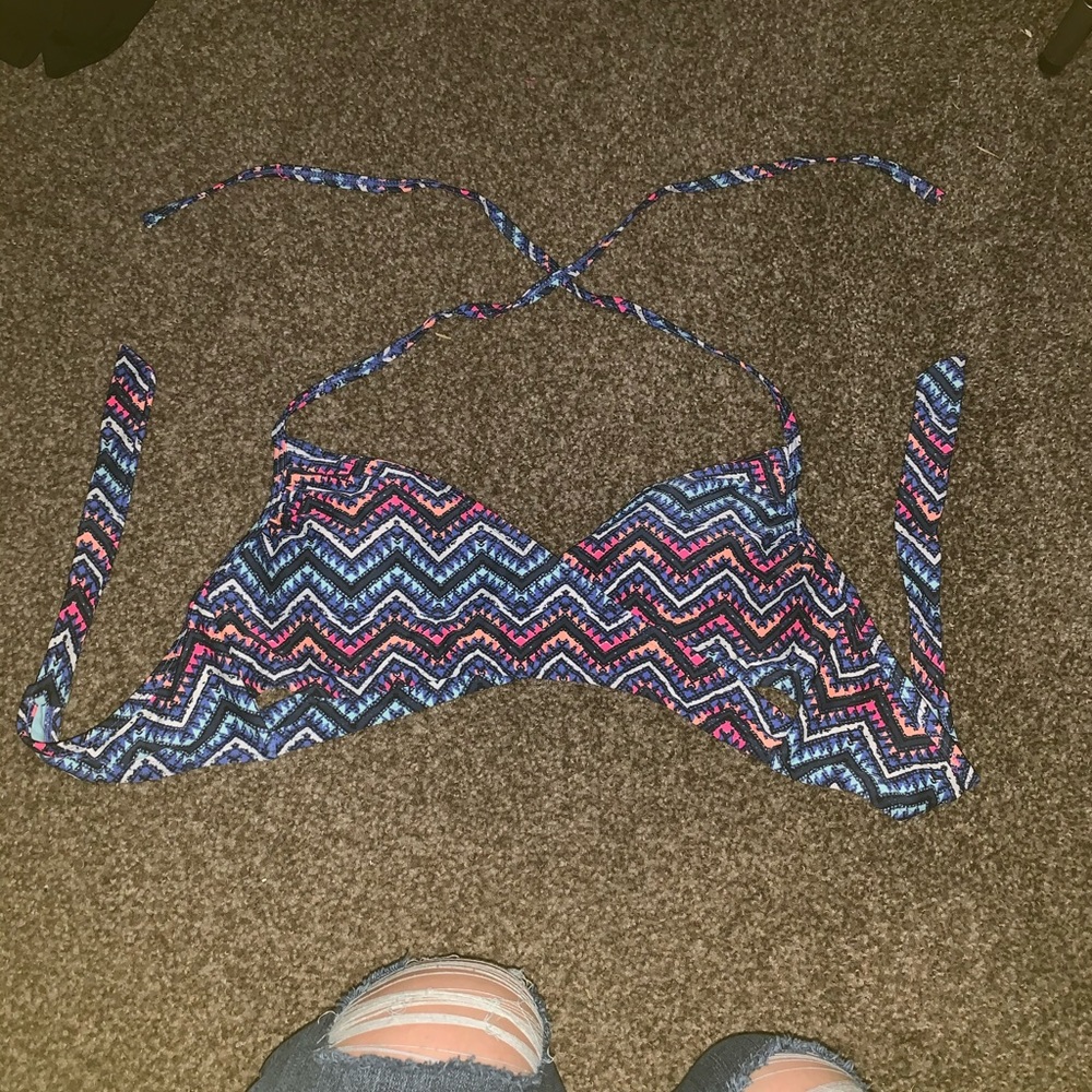 Multi colored bikini top